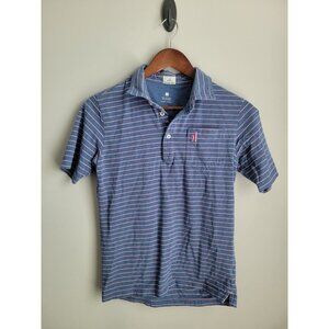 Johnnie O Polo Shirt Boys Sz 12 Blue Golf Prep-Formance